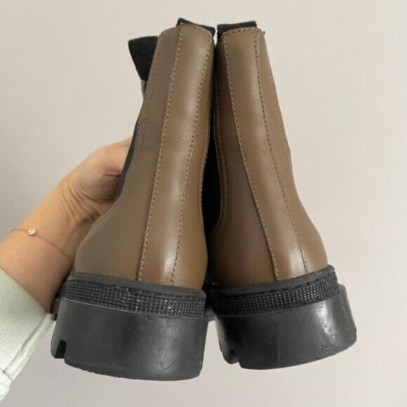 Loewe Khaki Green Rubber-Trimmed Leather Chelsea Boots - 5, in box 🇪🇸 - Picture 9 of 14